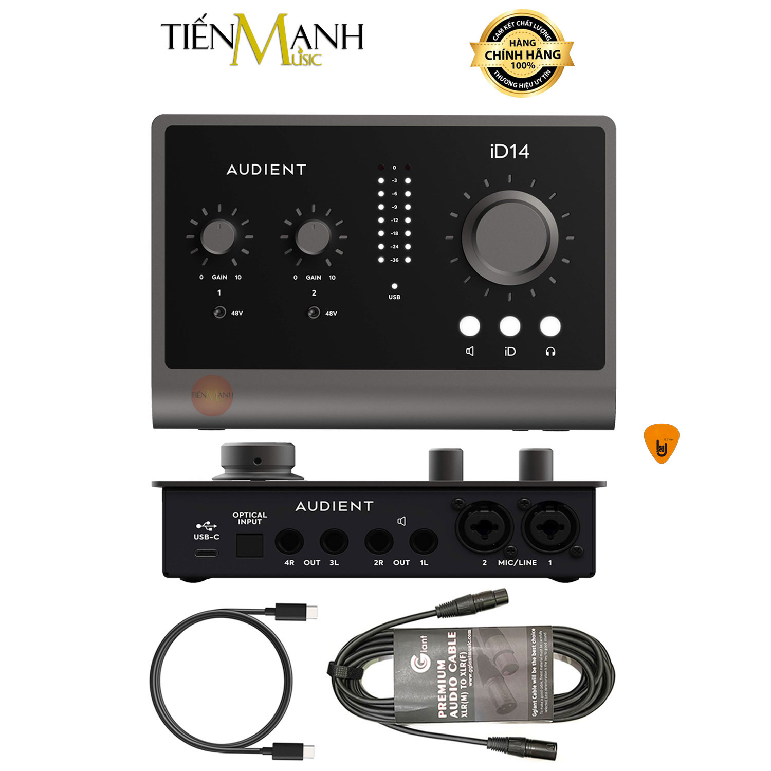 Soundcard Audient iD14 MK2 - Sound Card Bộ Thu Âm Thanh và Livestream MKII USB-C Audio Interface Hàng Chính Hãng