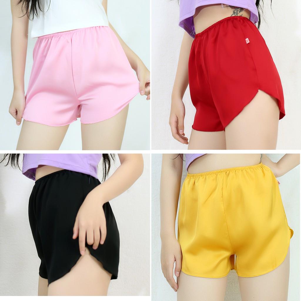 Quần short nữ vải Satin co giãn nhẹ 5 màu - Cực Kì mát mẻ và quyến rũ