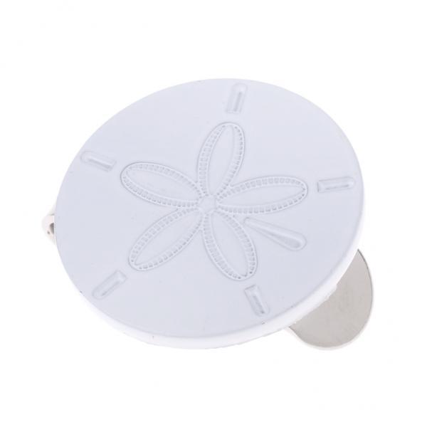 2-4pack Sturdy Alloy White Flower Magnetic Cap Hat Visor Clip Golf Ball Marker
