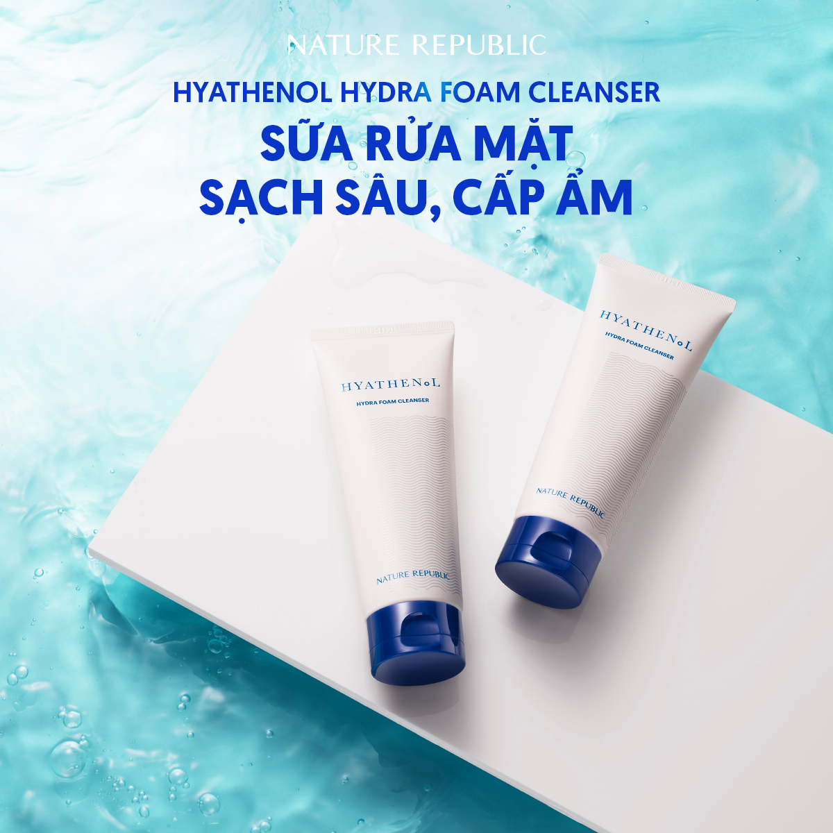 Nature Republic Sữa rửa mặt  Hyathenol Hydra Foam Cleanser 150ml