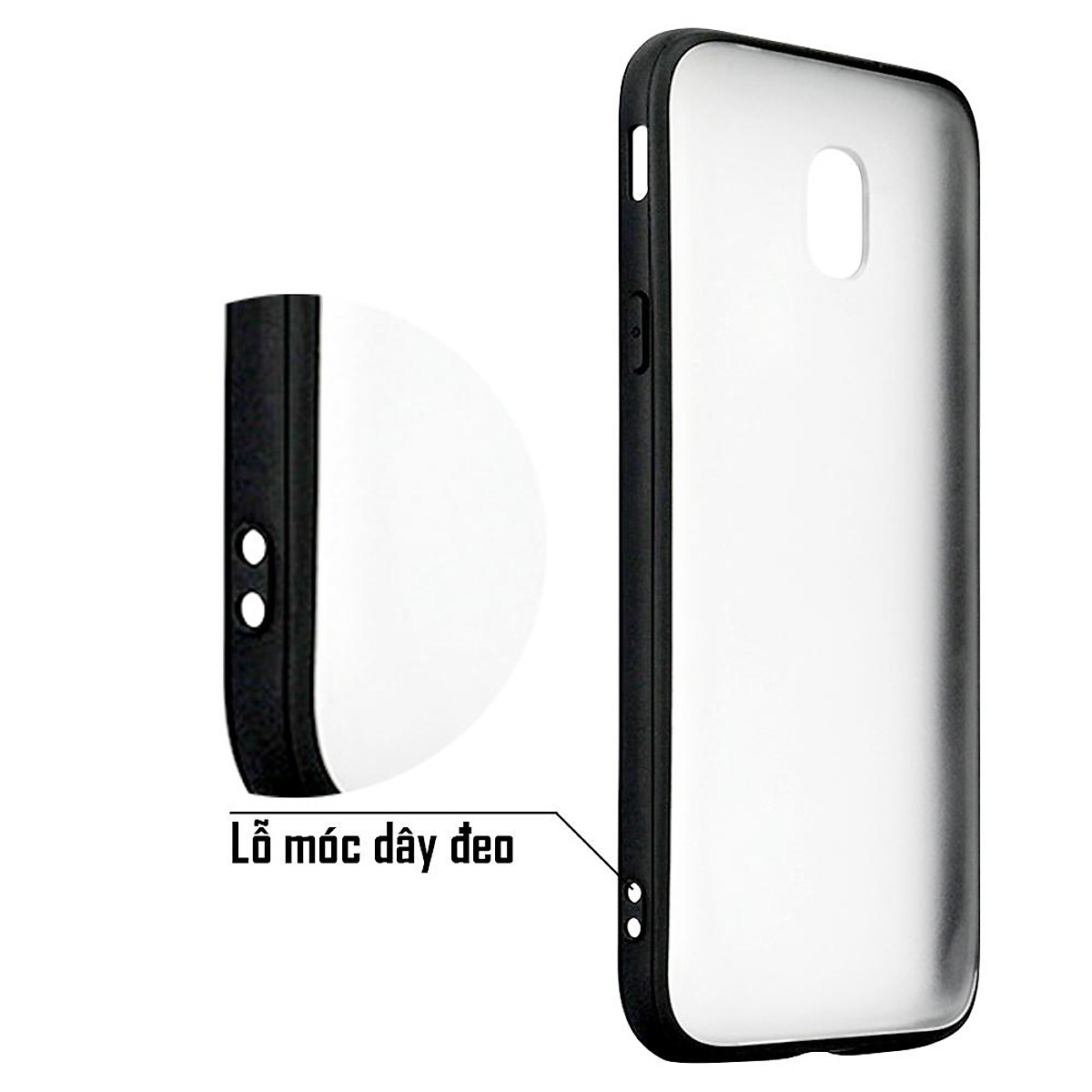 Ốp Lưng TPU dẻo Viền Đen Bề mặt nhám chống vân tay, lưng cứng Dành cho OPPO
