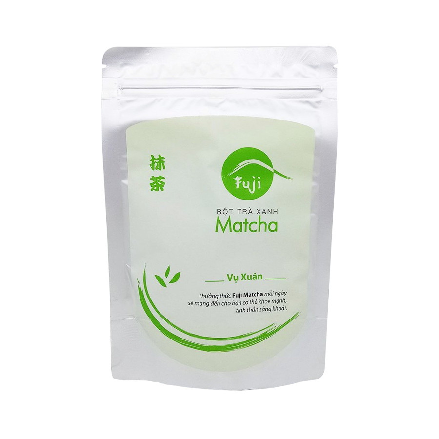 Bột Trà Xanh Fuji Matcha Xuân 100g - Nguyên Chất 100% Tự Nhiên. Dùng pha chế đồ uống, đắp mặt, dưỡng da, làm bánh kẹo