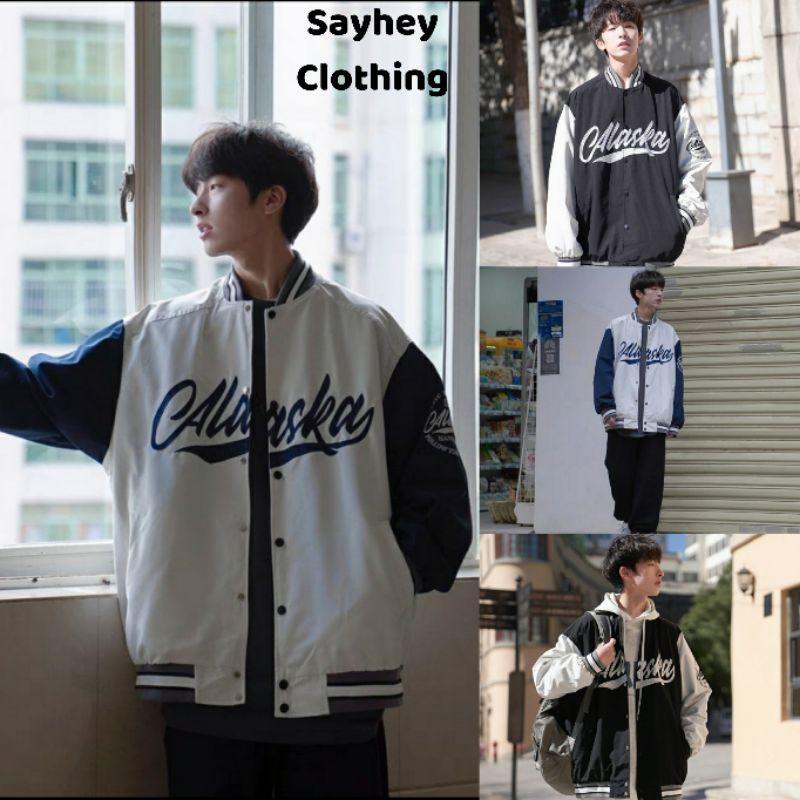 Hình ảnh Áo Khoác Bomber Dù Alas Ulzzang Nam Nữ Unisex Form Rộng - Varsity phong cách Hàn Quốc