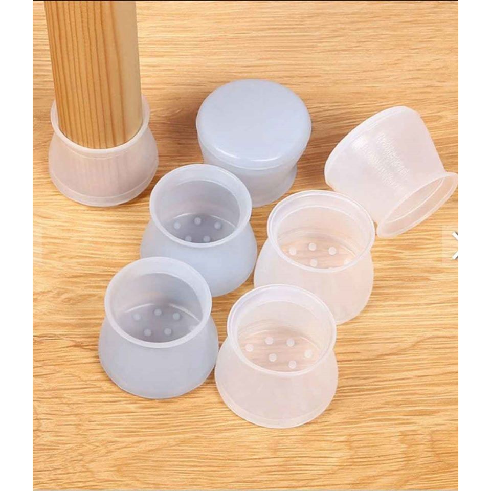 Bộ 4 Miếng silicone dày bọc chân bàn ghế chống trượt không gây tiếng ồn