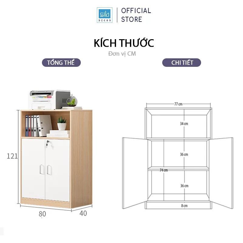 Tủ Hồ Sơ Văn Phòng Nhỏ Gọn Có Khóa Tiện Lợi Thương Hiệu SIB Decor