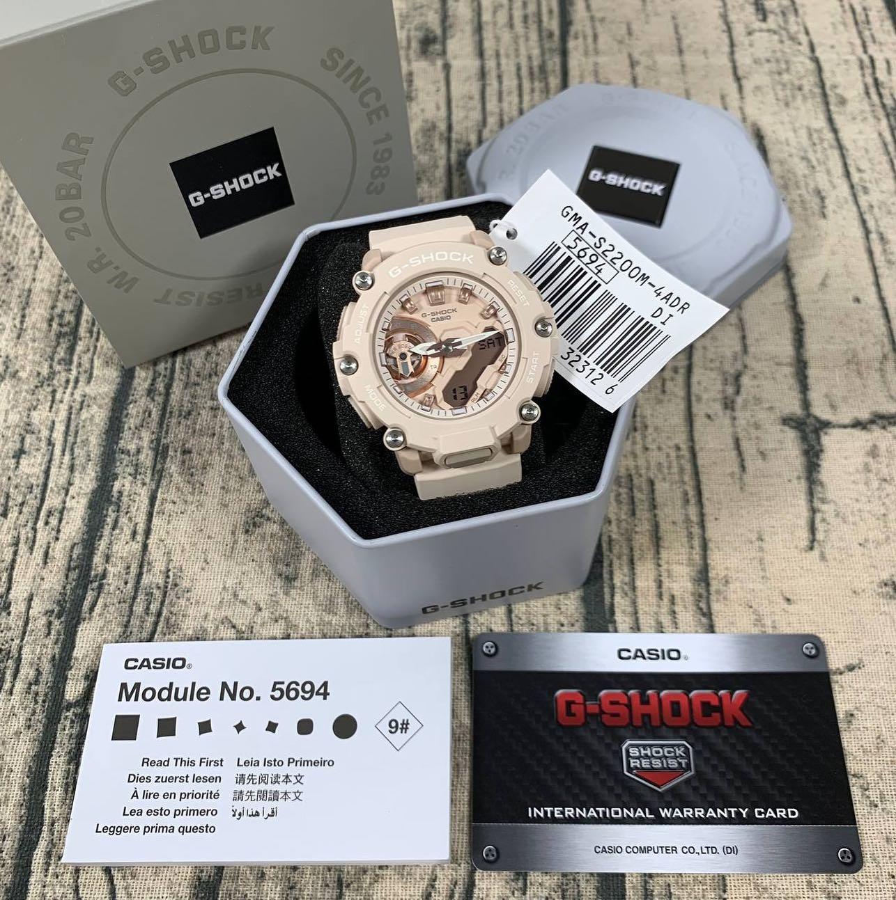 Đồng Hồ Nữ Dây Nhựa G-Shock GMA-S2200M-4ADR (size nhỏ) Chống Nước 200m | GMA-S2200M-4ADR