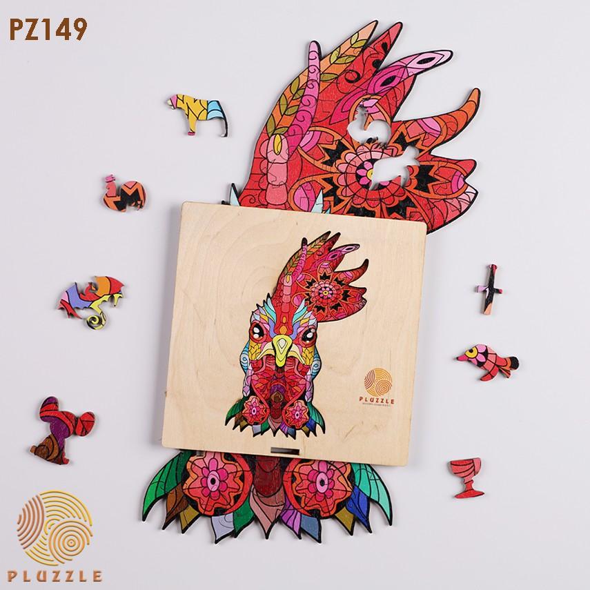 Bộ xếp hình gỗ thông minh puzzle đồ chơi ghép hình - Dậu – Con Gà – PZ140