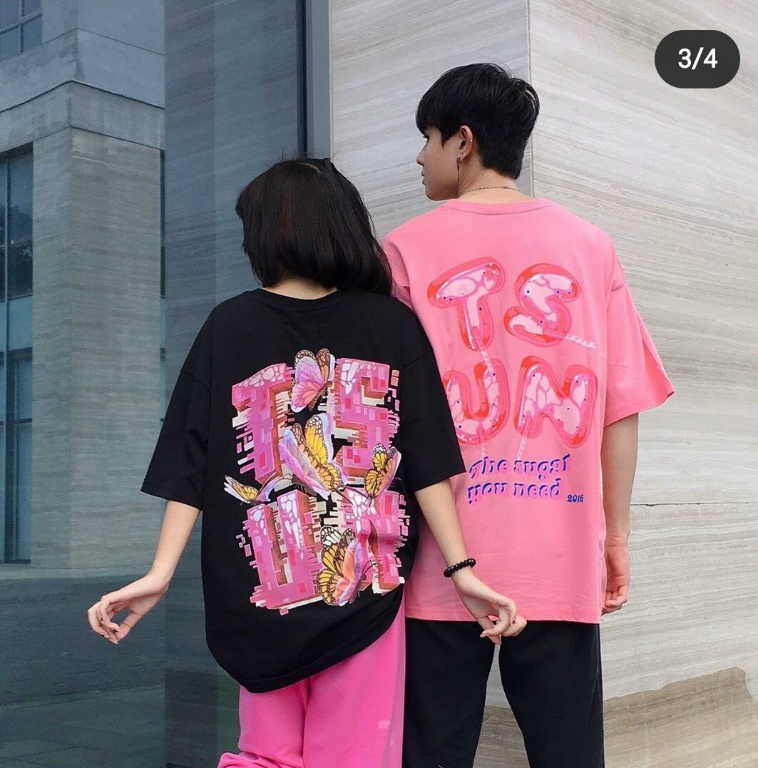 ÁO THUN UNISEX NAM NỮ form rộng tay lỡ TSUN- Free size 40-70kg -Dành cho cả Nam và Nữ - LEE'S