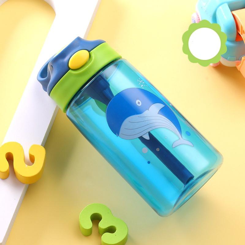 Trẻ Em Nước Sippy Cup Sáng Tạo Hoạt Hình Cho Bé Cốc Có Ống Hút Chống Rò Rỉ Nước Chai Ngoài Trời Di Động Trẻ Em Thoáng Mát Cup