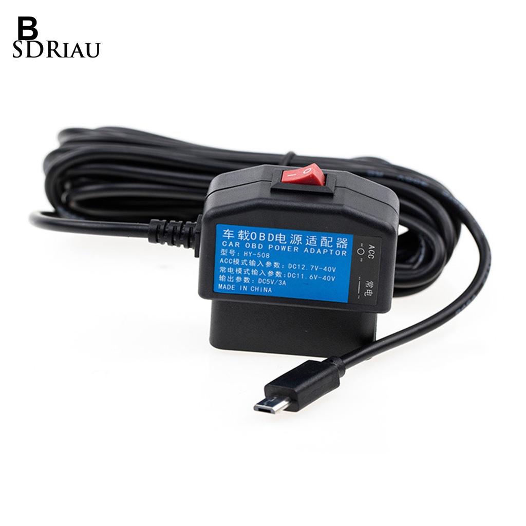 Cáp sạc chuyển đổi dữ liệu OBD DVR thông dụng cho xe hơi