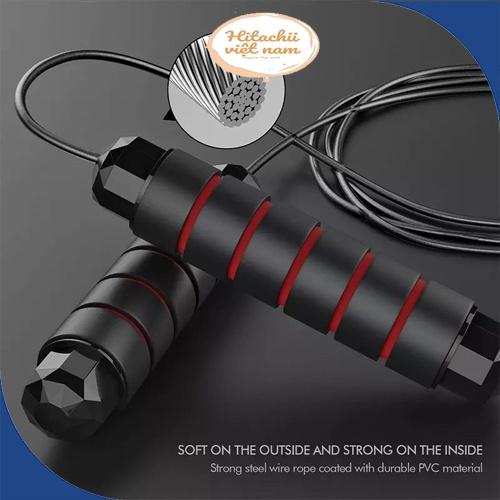 Dây nhảy thể lực đàn hồi 2.9m hỗ trợ luyện tập thể dục thể thao tiện lợi tại nhà, Dây nhảy dây lõi thép cao cấp
