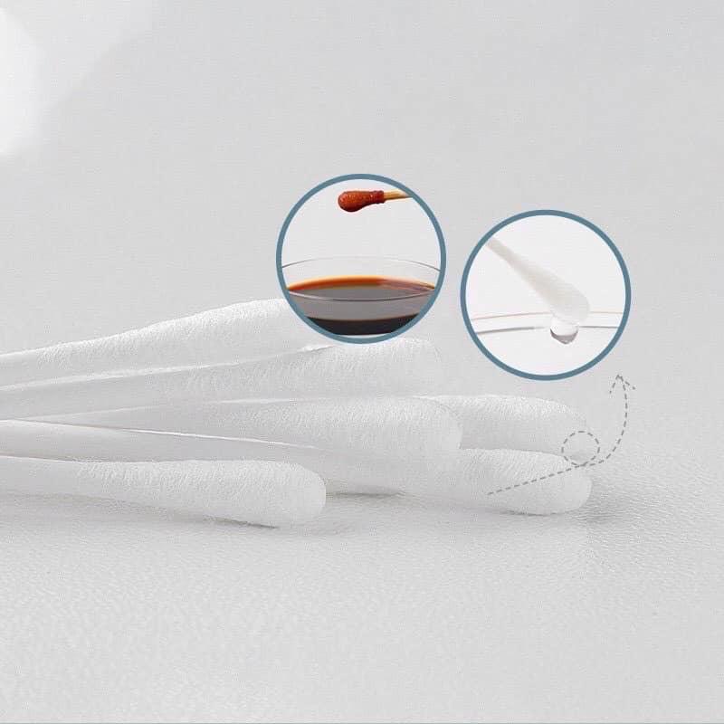 Tăm bông đa năng VCOOOL - Tăm bông lõi giấy 2 đầu VCOOOL - Hộp 200 chiếc