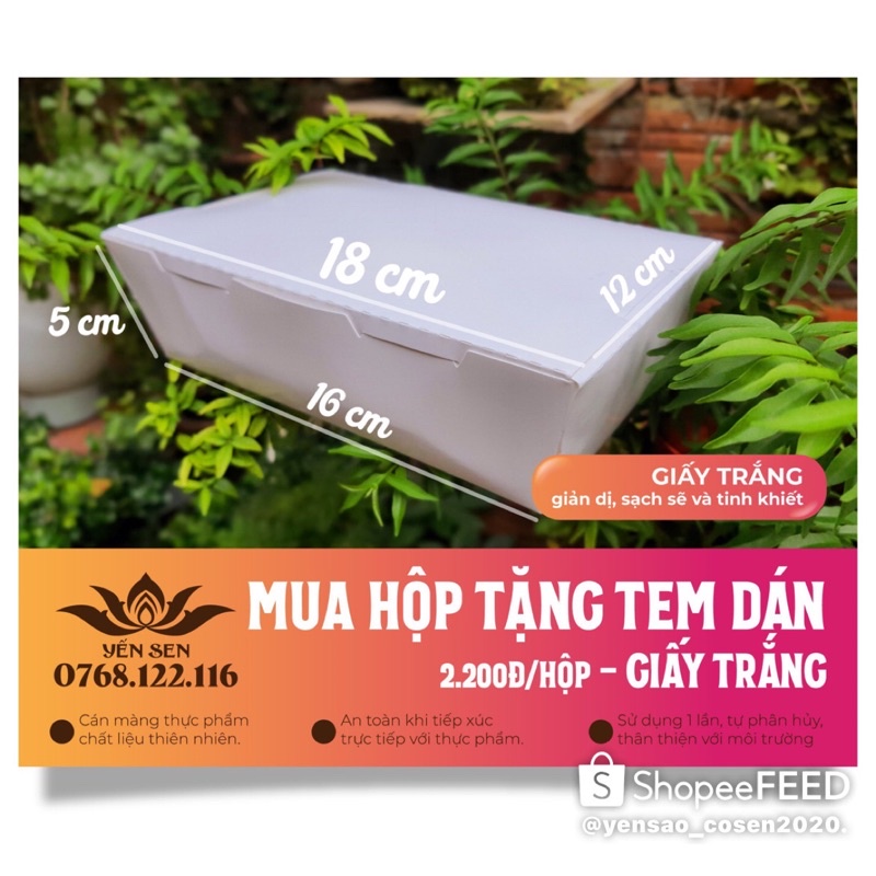 Hộp giấy đựng thức ăn