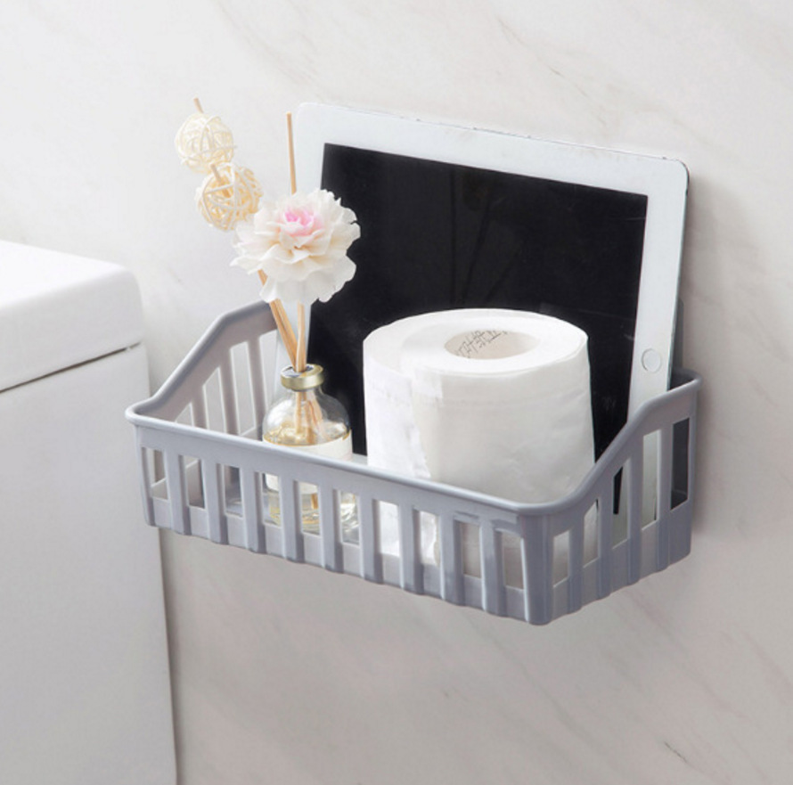 Kệ Nhựa Dán Tường Nhà Tắm, Nhà Bếp Đa Năng, Chịu Lực Tốt - Không Cần Khoan Đục