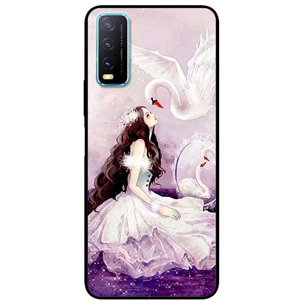 Ốp lưng dành cho Vivo Y20 - Y20s - Y12s mẫu Cô Gái Thiên Nga