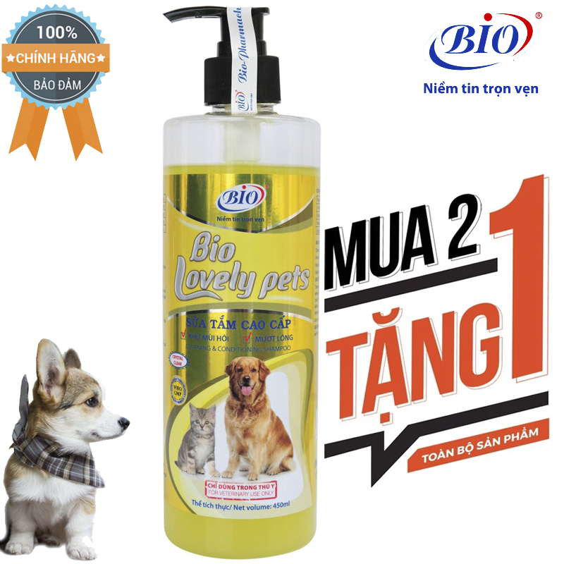 MUA 2 TẶNG 1 Sữa tắm bio lovely giúp dưỡng lông siêu mượt, khử mùi hôi cho chó mèo - 79305