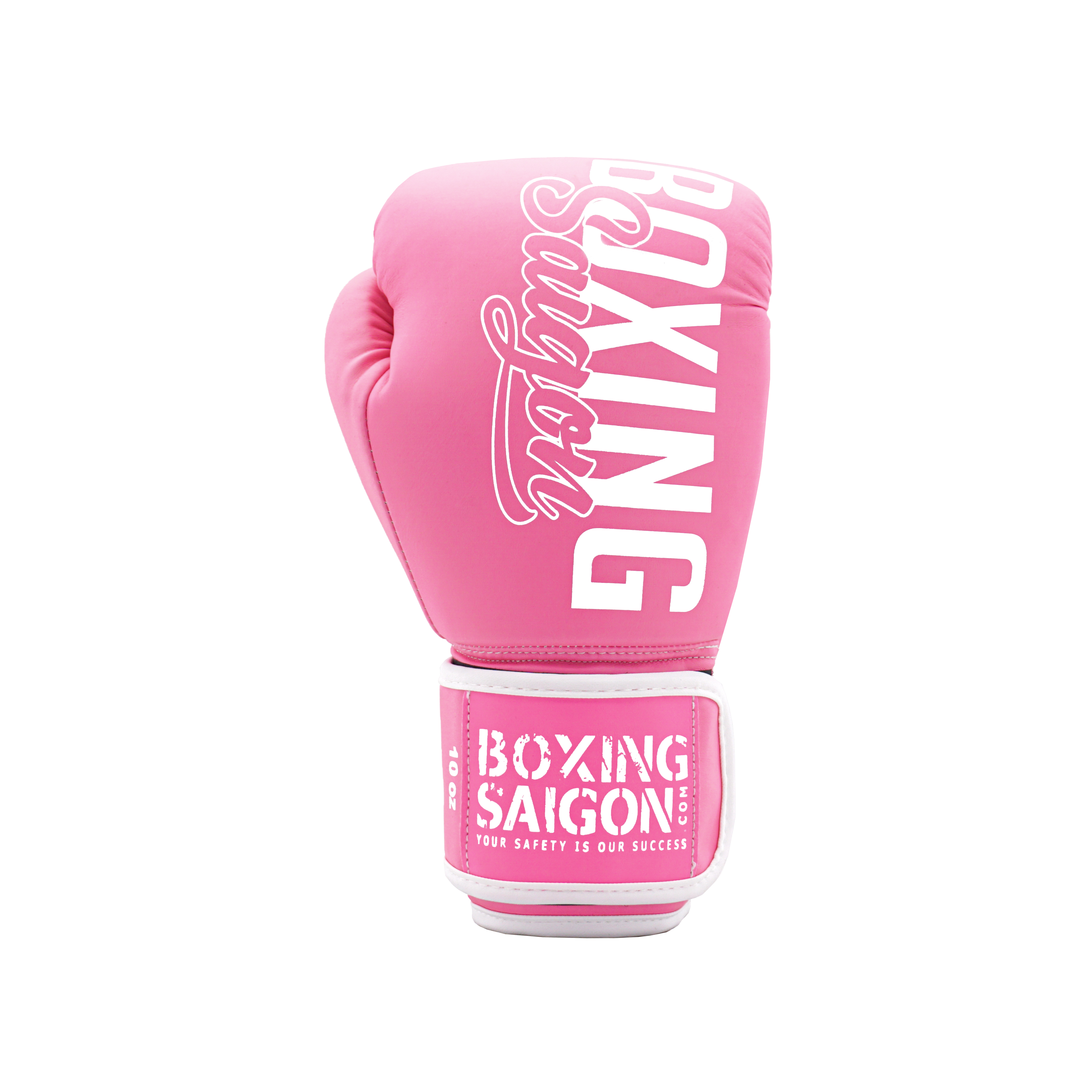 Combo Găng Tay Boxing Saigon + Băng Tay 4m5 (tặng túi rút) - Hồng trắng