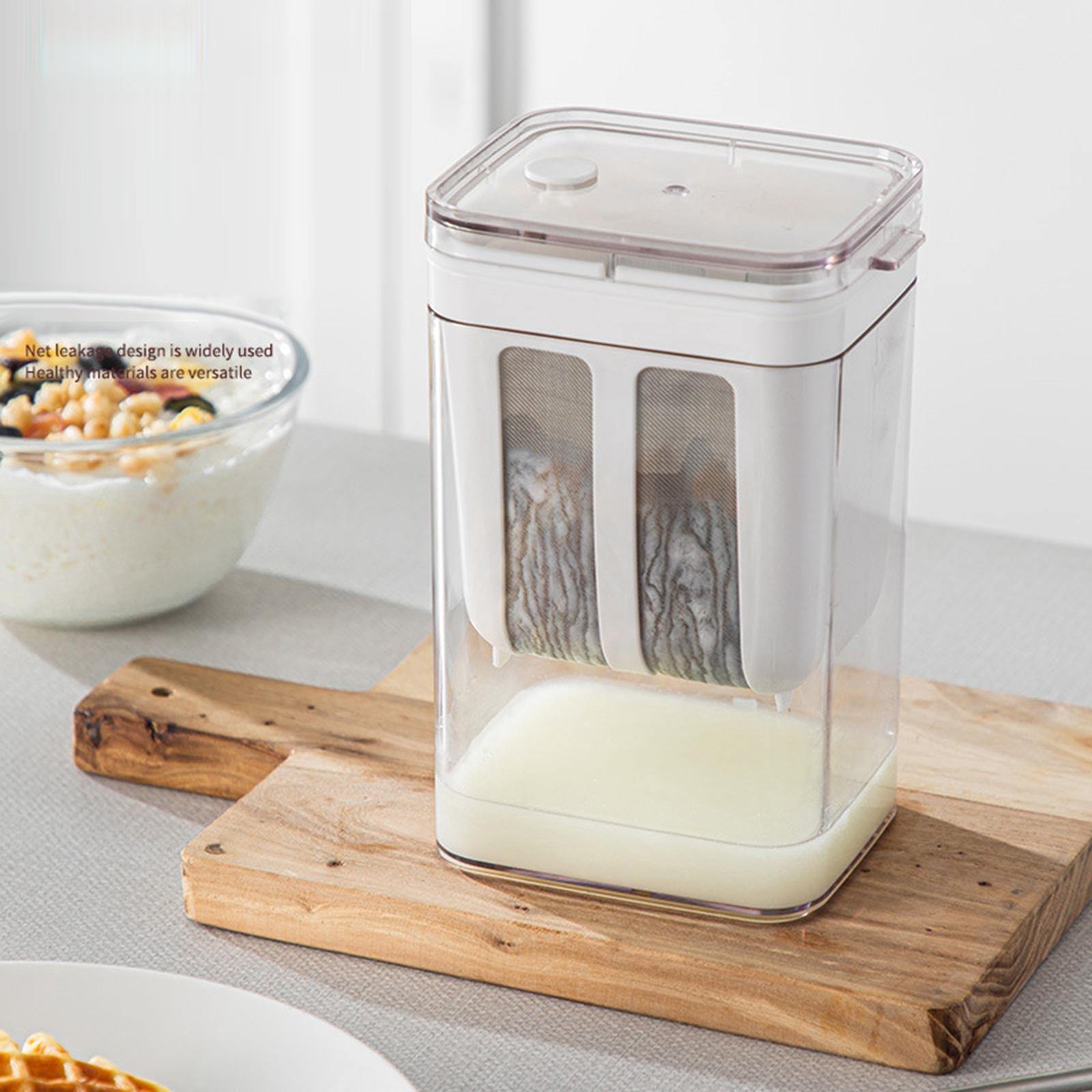 Yogurt Strainer Maker Food Strainer Household 1100ml Reusable Yogurt Filter,Juice Filter Soya Bean Milk Filter Cup for Picnic