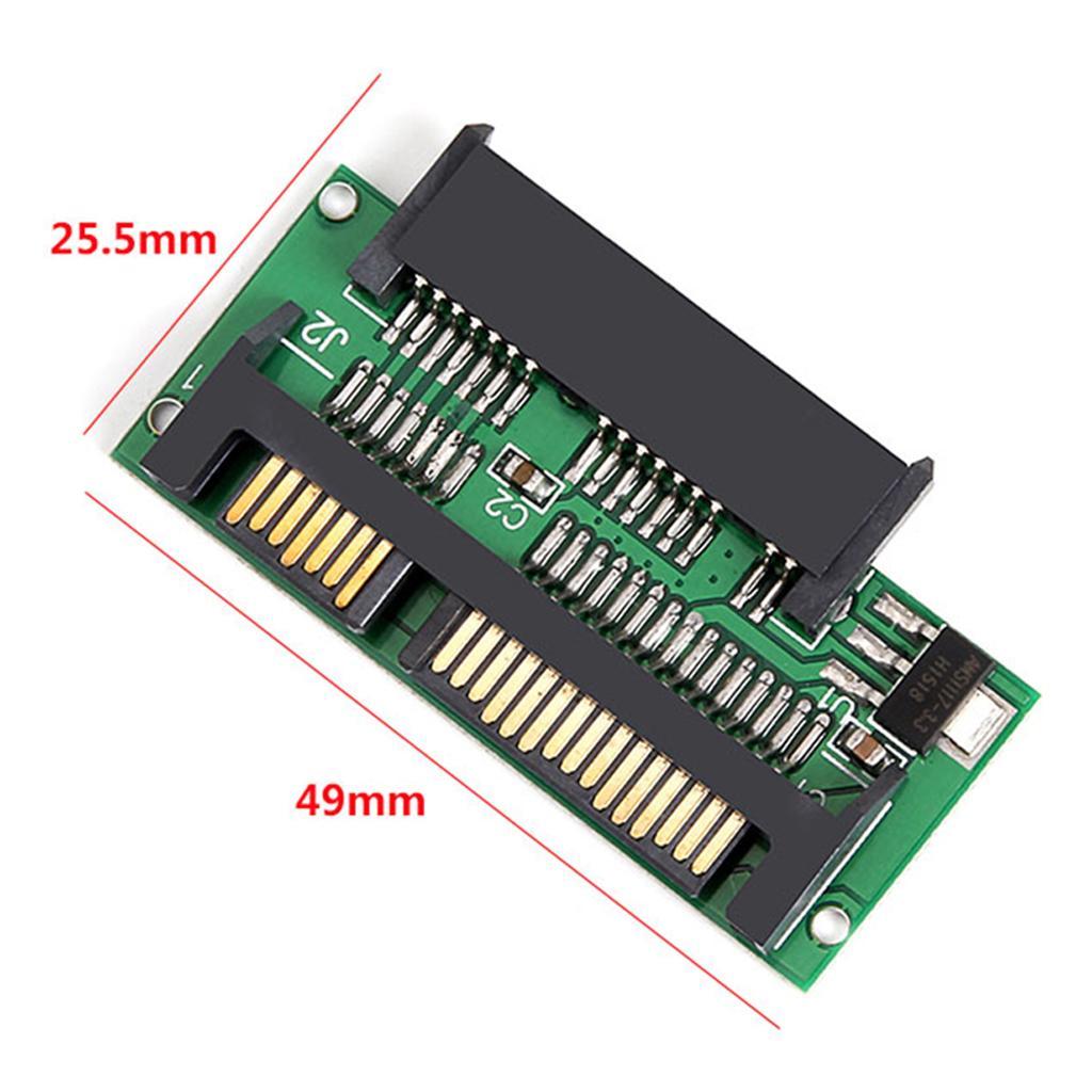 1.8'' Micro SATA 16Pin 7+7+2 SSD 3V to 2.5'' 22PIN SATA 5V Adapter Card Plug