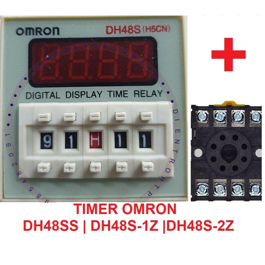 Timer DH48 SS - DH48 1Z - DH48 2Z loại xịn, đồng hồ hẹn giờ thiết bị, rơ le thời gian (đã gồm đế)
