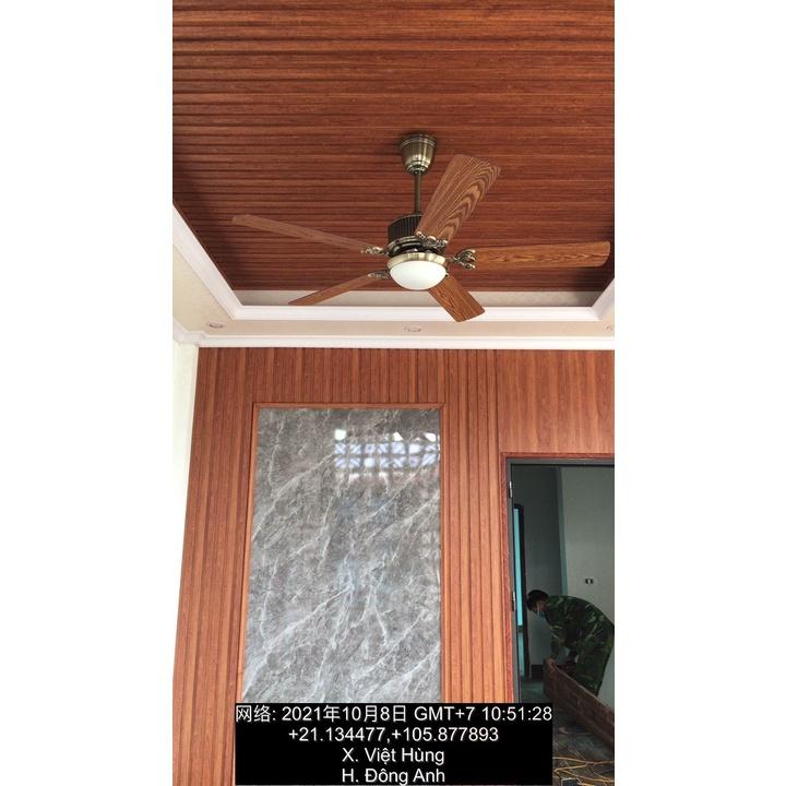 Quạt Trần Đèn 5 Cánh Gỗ,Điều Khiển Từ Xa 3 Chế Độ Ánh Sáng,Có Đảo Chiều Hút Ẩm Mùa Đông,Sải Cánh Lớn,Mã 120
