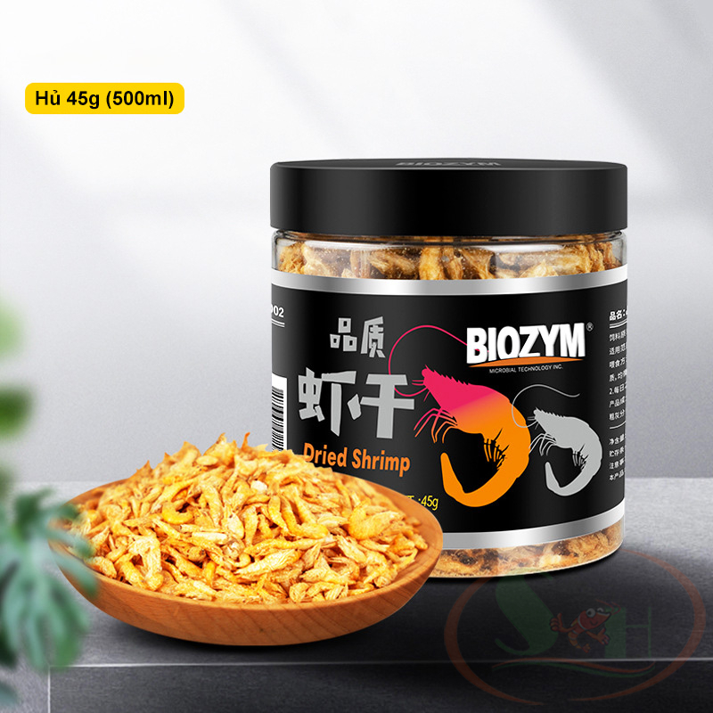 Thức ăn cá Biozym Dried Shrimp tôm khô đông lạnh dinh dưỡng cho cá rùa cảnh