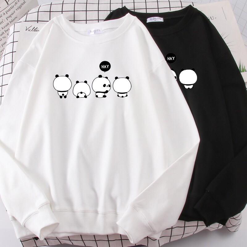 ÁO SWEATER IN 4 CON GẤU TRÚC