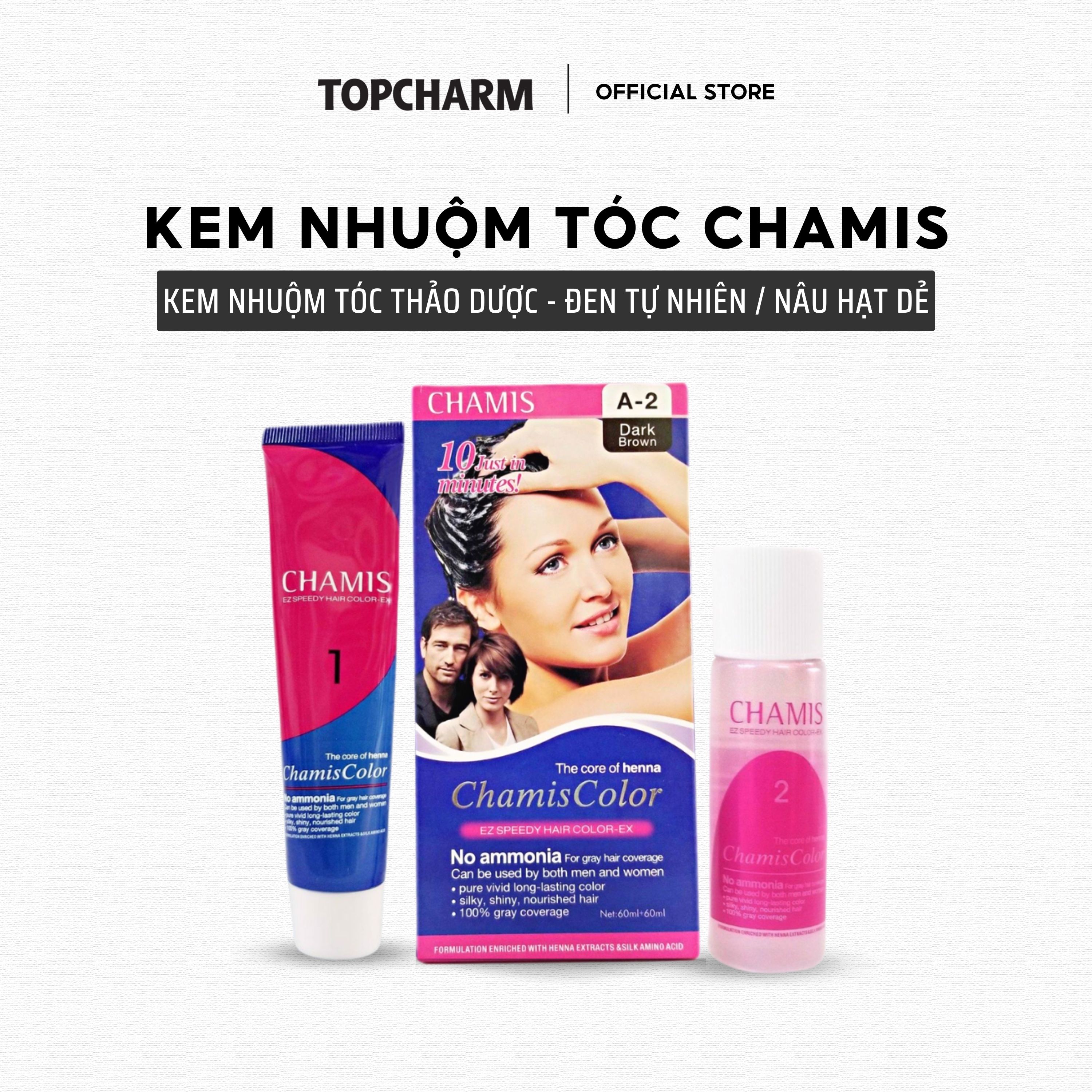 Kem nhuộm phủ tóc bạc dạng dầu gội CHAMIS