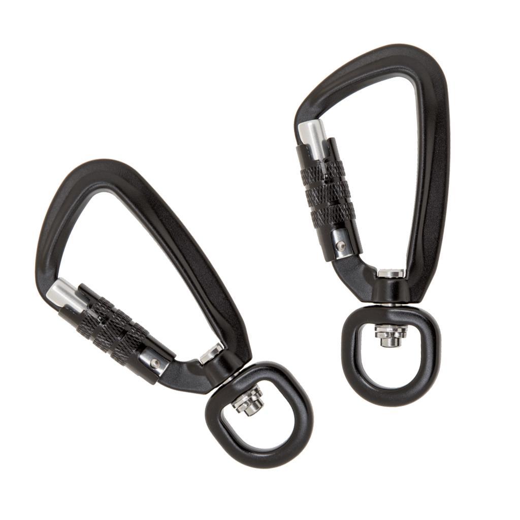 4pcs Self Lock Carabiner Climbing Hammock Hanging Hook Keychain Lightweight D Shape Buckle for Camping Fishing Hiking