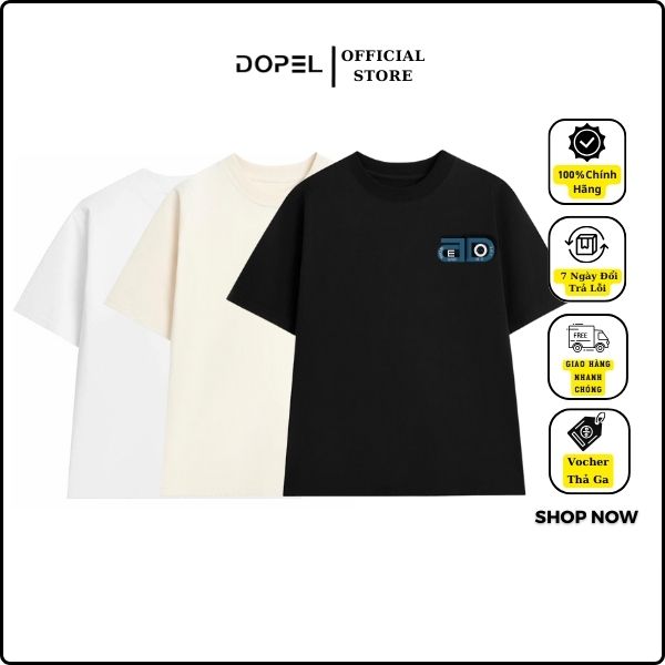 Áo Thun Nam Nữ In 3D cá Tính, Ngắn Tay Cổ Tròn, Phong Cách Classic, Chất Cotton Thoáng Mát, Dople Shop