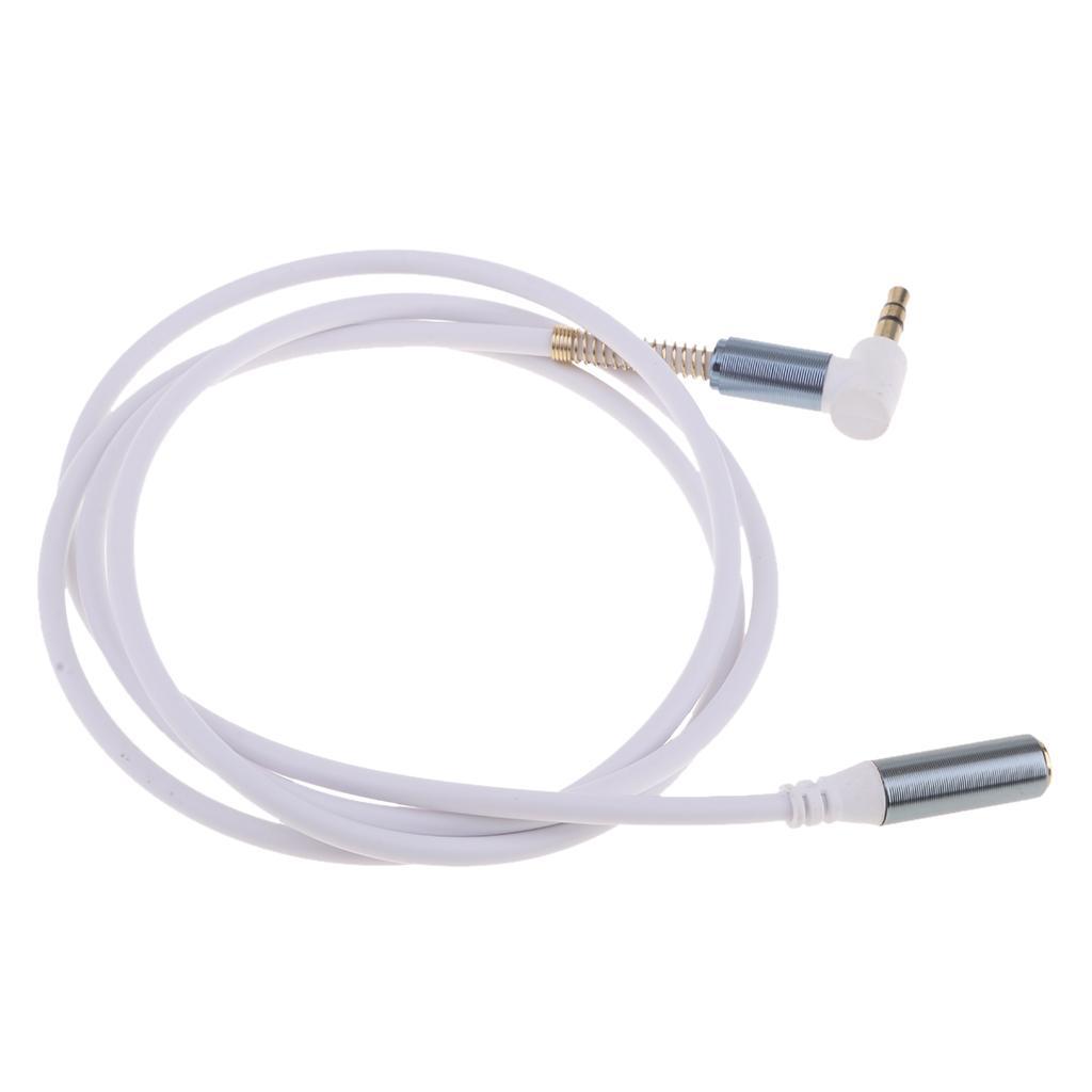 3.5mm Extension Audio Male to Female Aux Headphone Cable white
