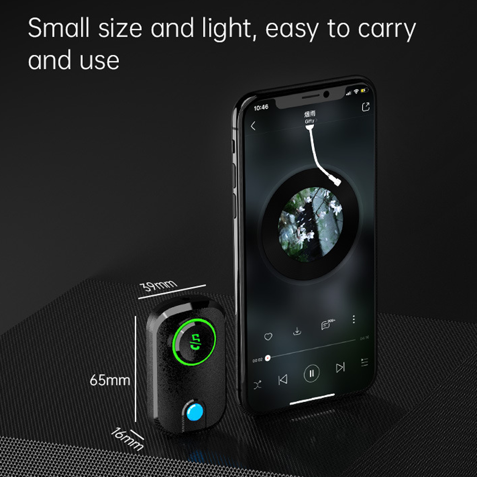 Bộ Chuyển Đổi Âm Thanh Bluetooth Không Dây AUX 3.5mm Với Micrô Cho Tai Nghe Loa Xe Hơi