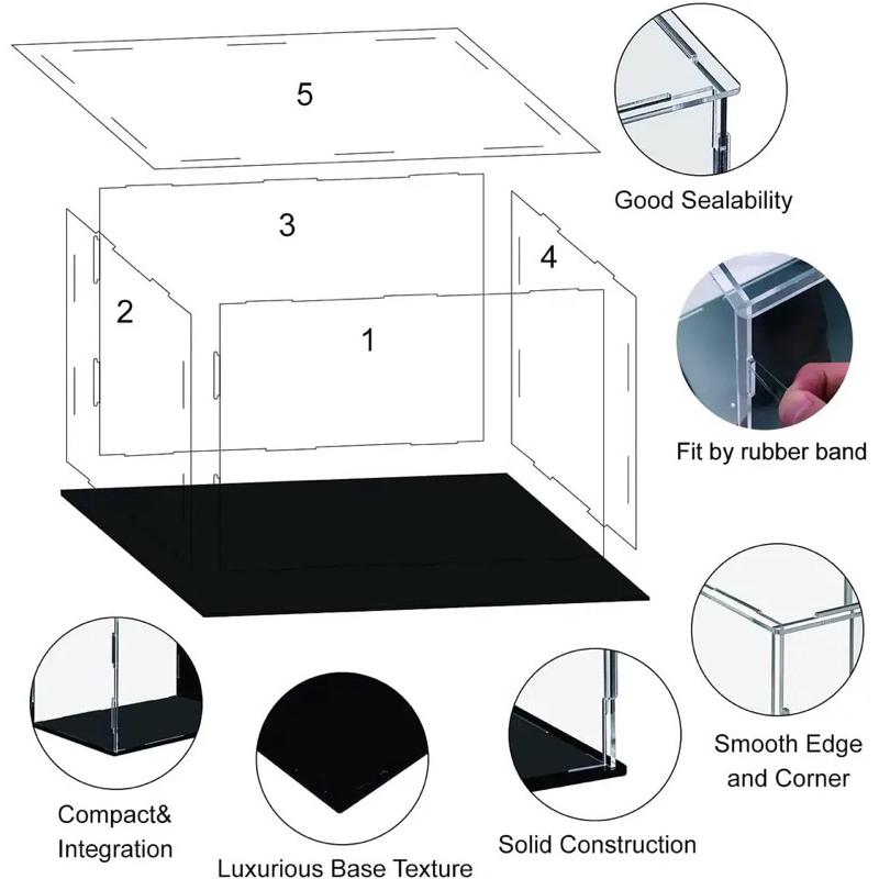 Hộp mica trưng bày sản phẩm, dài 40cm, rộng 20cm 30cm, dày 2mm 3mm - 40x30x25cm ( DxRxC )