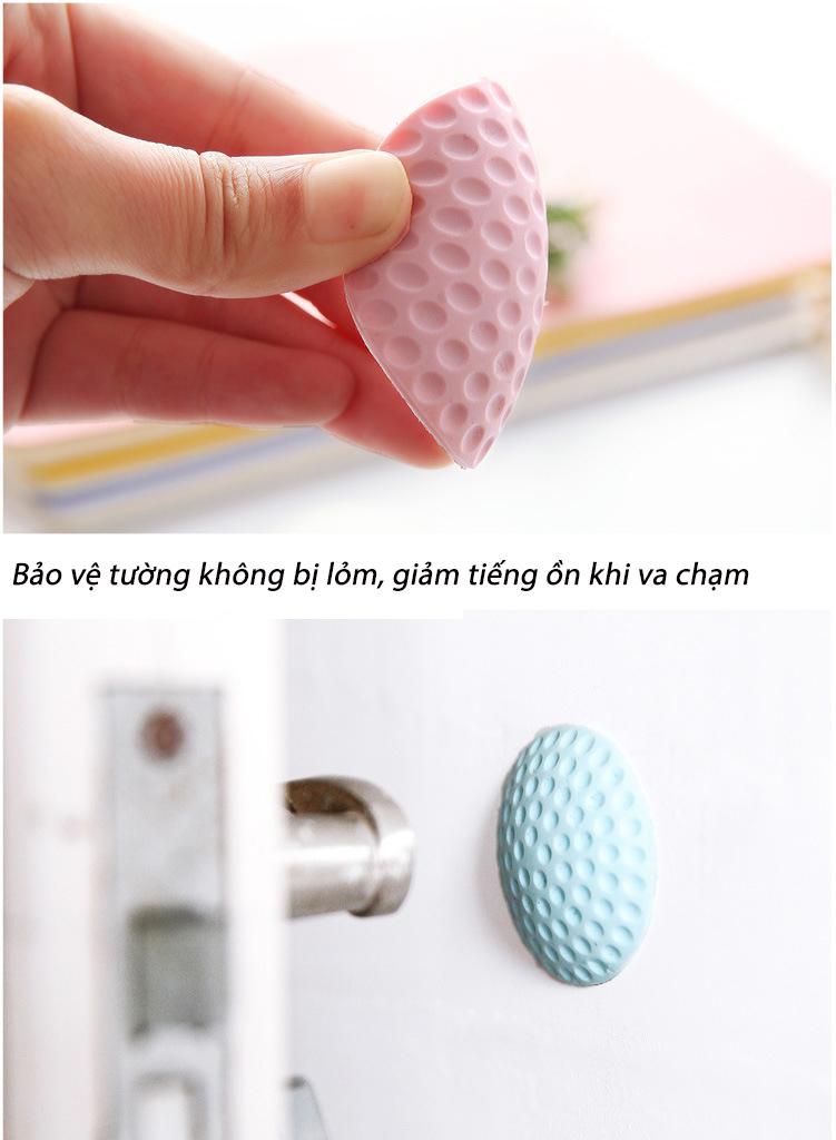 Bộ 8 miếng dán tường bảo vệ góc cạnh bàn ghế silicon đa năng chống va chạm tay nắm cửa gỗ, cố định chân bàn ghế, tủ lạnh