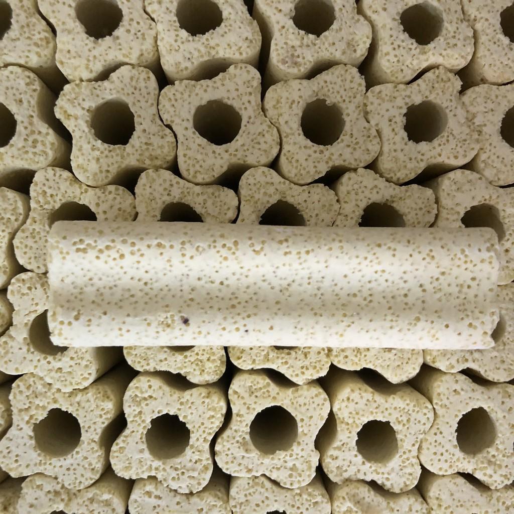 VẬT LIỆU LỌC SỨ THANH MAI HOA VÀNG NGẮN 9x2,5x2,5 CHO BỂ CÁ
