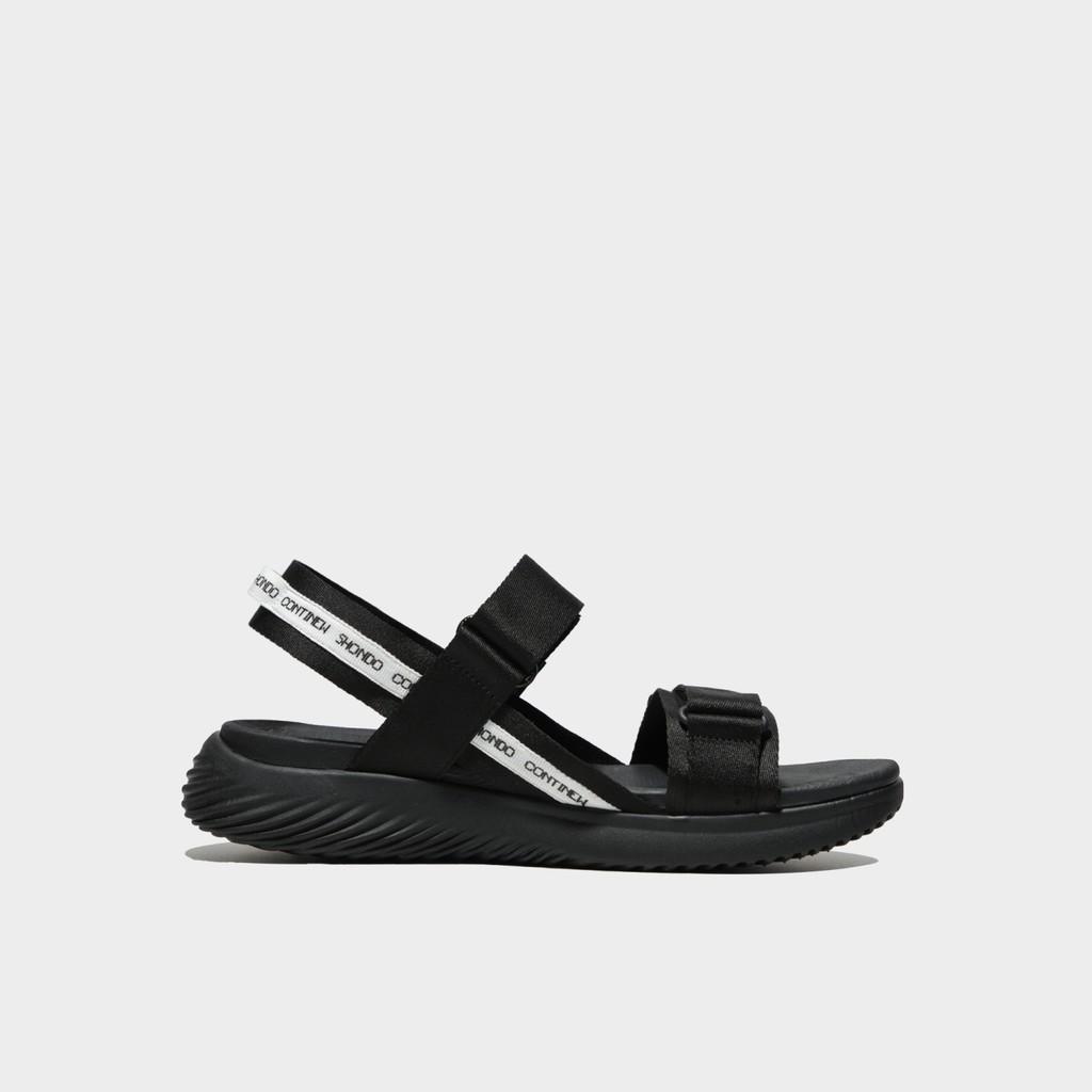 Giày Sandals Shondo Unisex F7 Continew Full Đen F7N1016