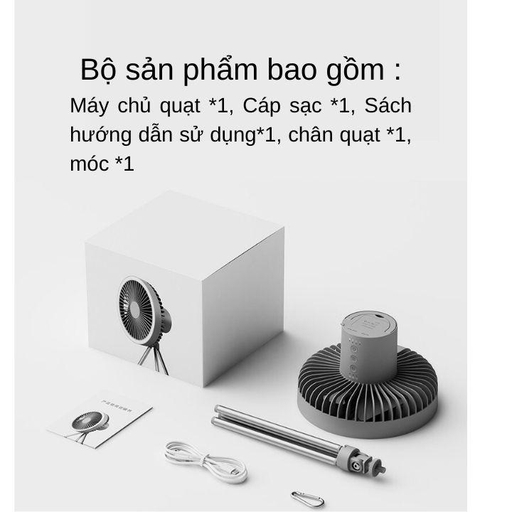 Quạt tích điện mini đa năng kết hợp đèn led và sạc dự phòng 4000 - 10.000mah