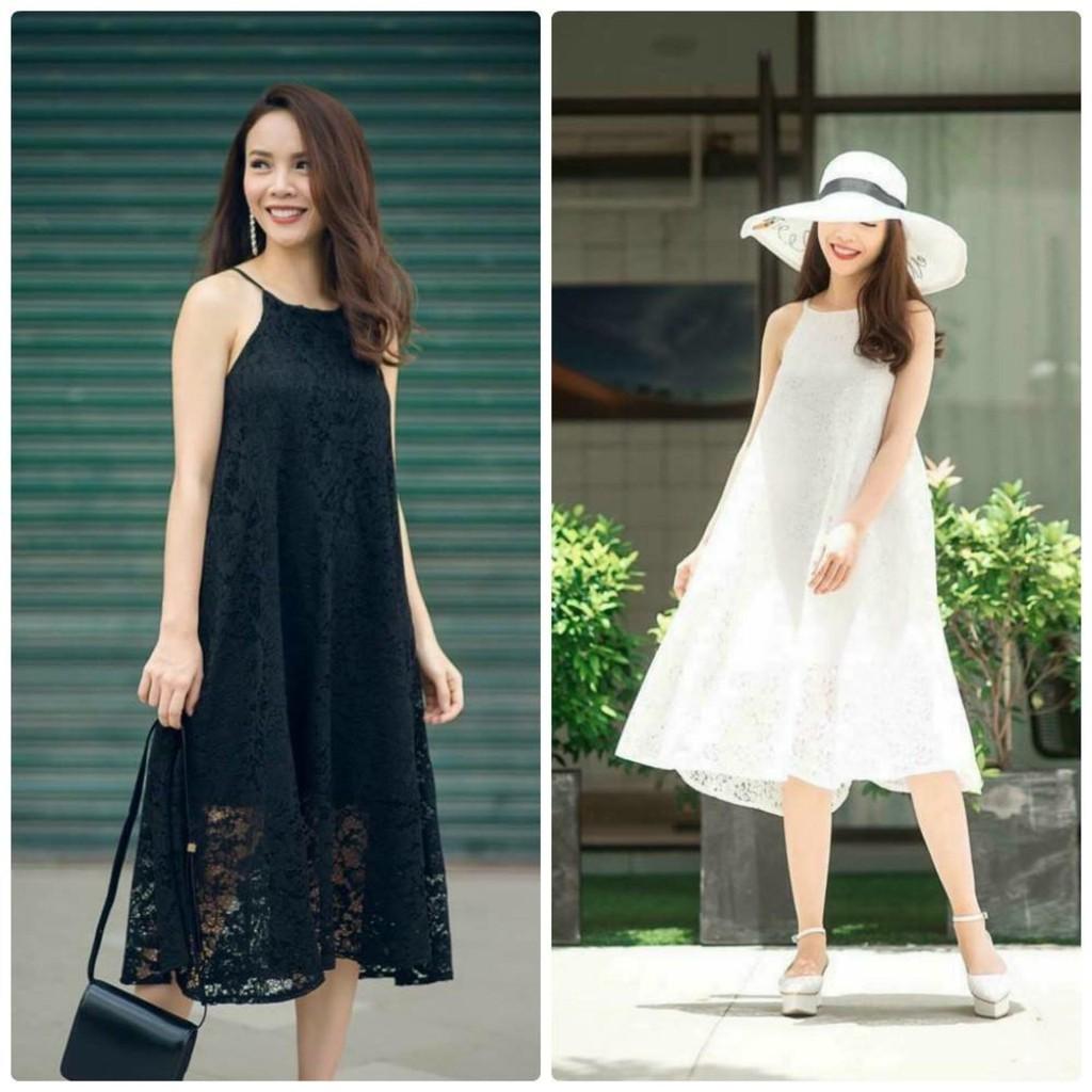 Đầm ren tiểu thư trắng