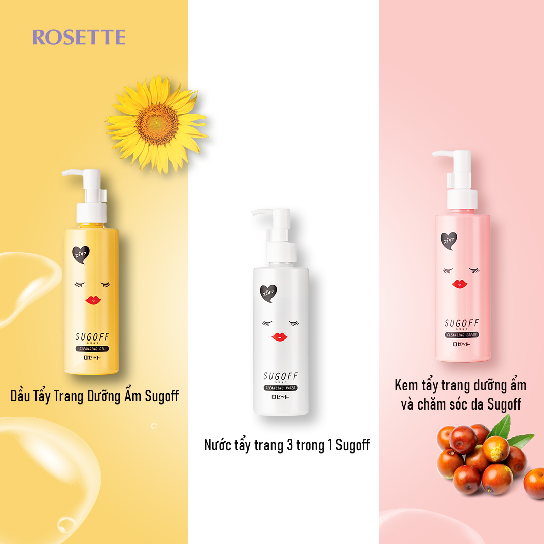 Nước Tẩy Trang Rosette Sugoff 3 Trong 1 Cleansing Water 200mL