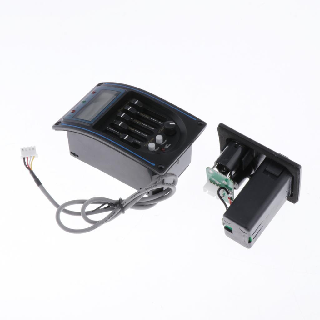 Band Folk Guitar Preamp LCD Set Piezo Pickup .