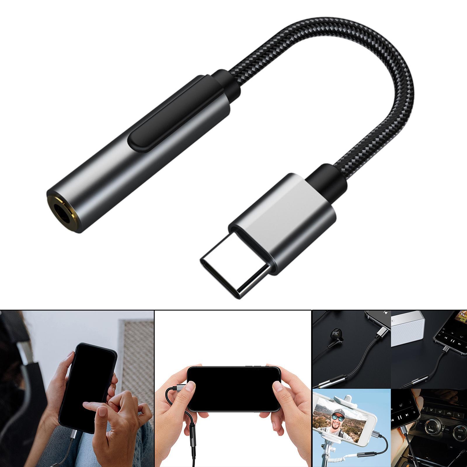 USB to 3.5mm Female Headphone Adapter, Headphone Audio Adapter, Stereo to