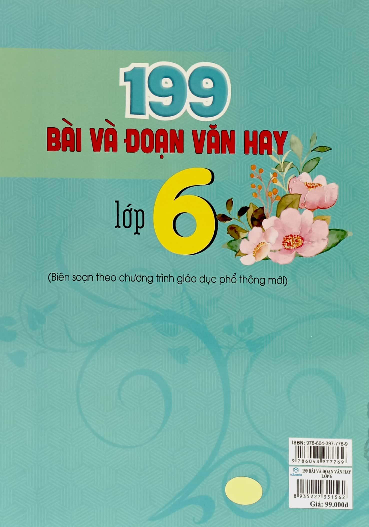 199 Bài Và Đoạn Văn Hay 6 (Biên Soạn Theo Chương Trình GDPT Mới)