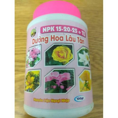 Phân bón vi lượng NPK 15-20-25+TE dưỡng hoa lâu tàn - bomax chai 100g