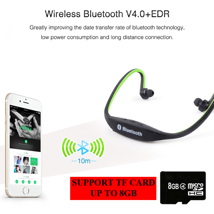 Tai nghe bluetooth sport S9TF – hỗ trợ nghe nhạc thẻ nhớ (Giao màu ngẫu nhiên)