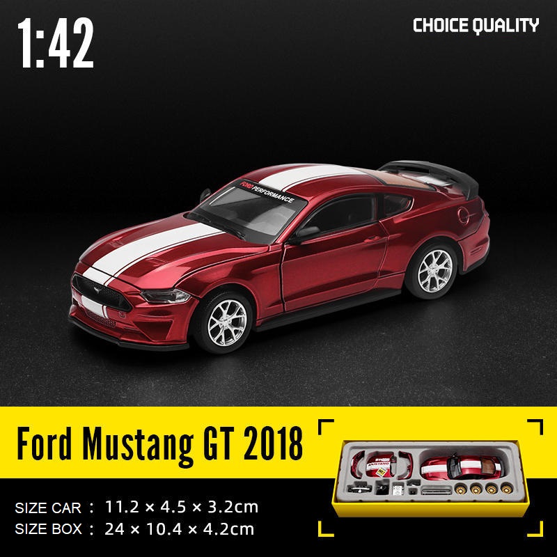 Xe mô hình hợp kim Ford Mustang GT phiên bản thể thao có linh kiện lắp ráp tỉ lệ 1:42