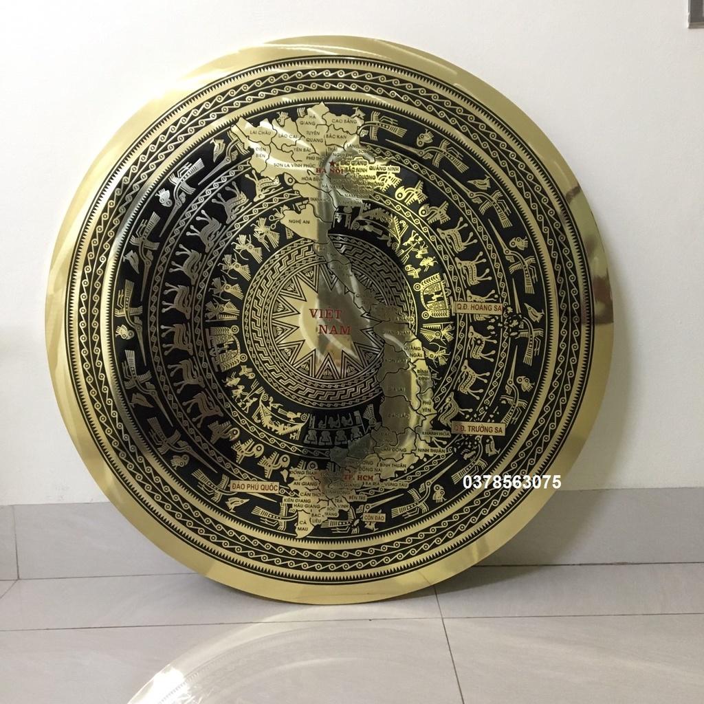 Mặt trống đồng hình BĐ kích thước 120cm chất liệu bằng đồng vàng nguyên chất