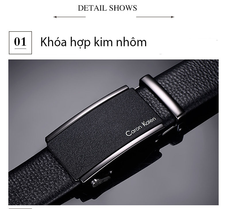Thắt lưng/ dây nịt nam da bò cao cấp mã 74230DIE - Kiểu 4