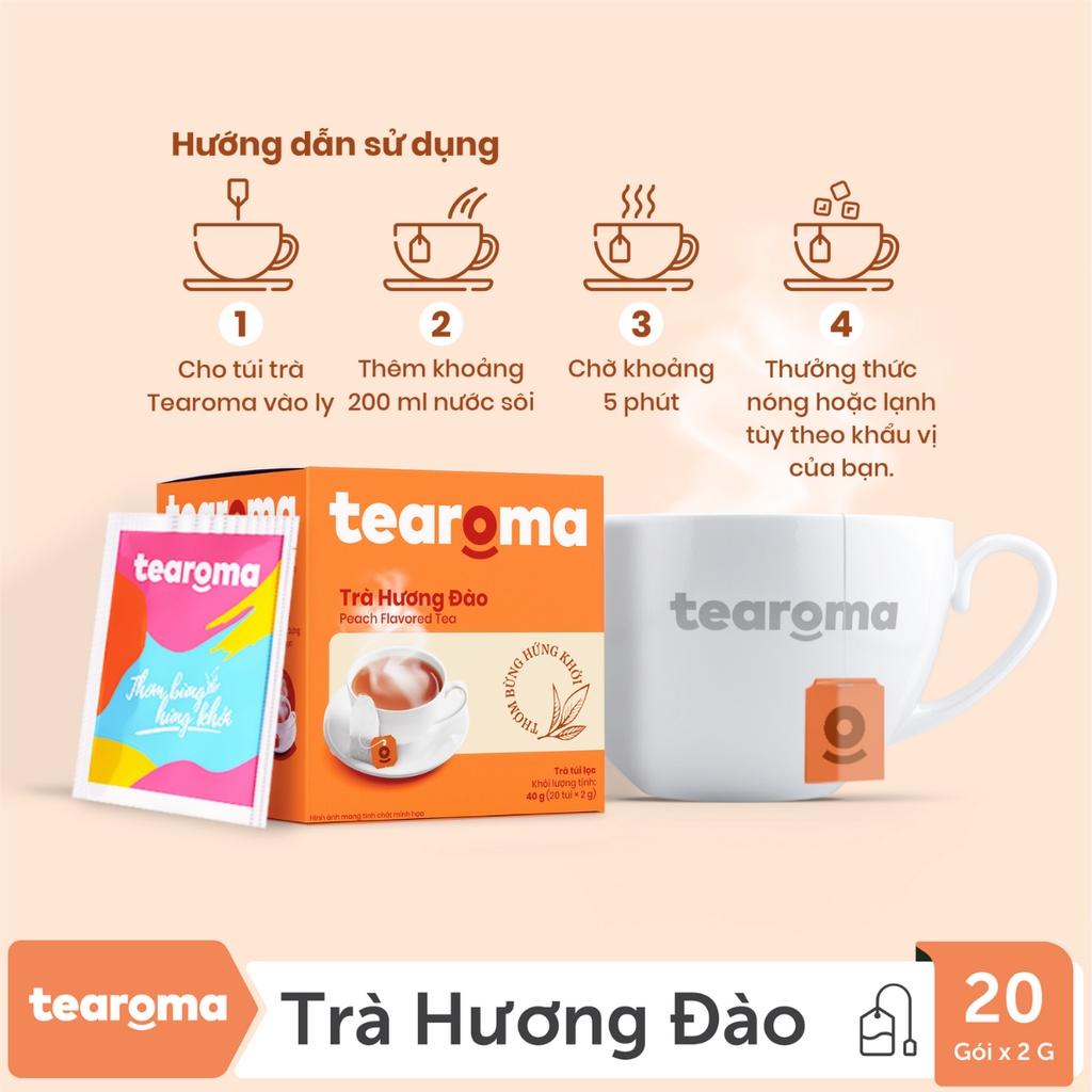 Tearoma Trà Đào túi lọc 20 gói x 2 gr