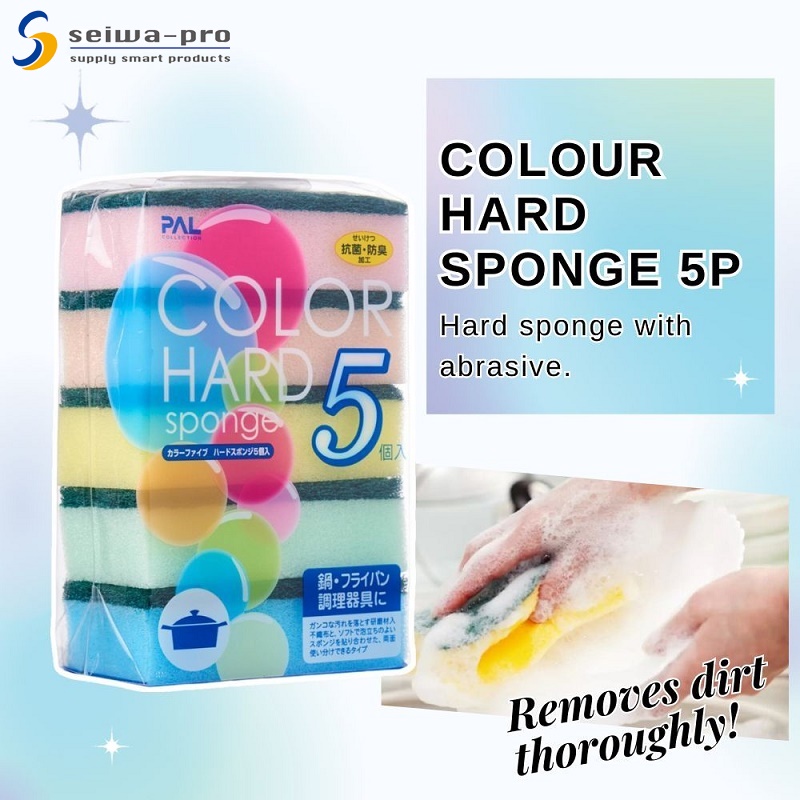 Set 05 miếng mút rửa chén bát Seiwa Pro - Made in Japan