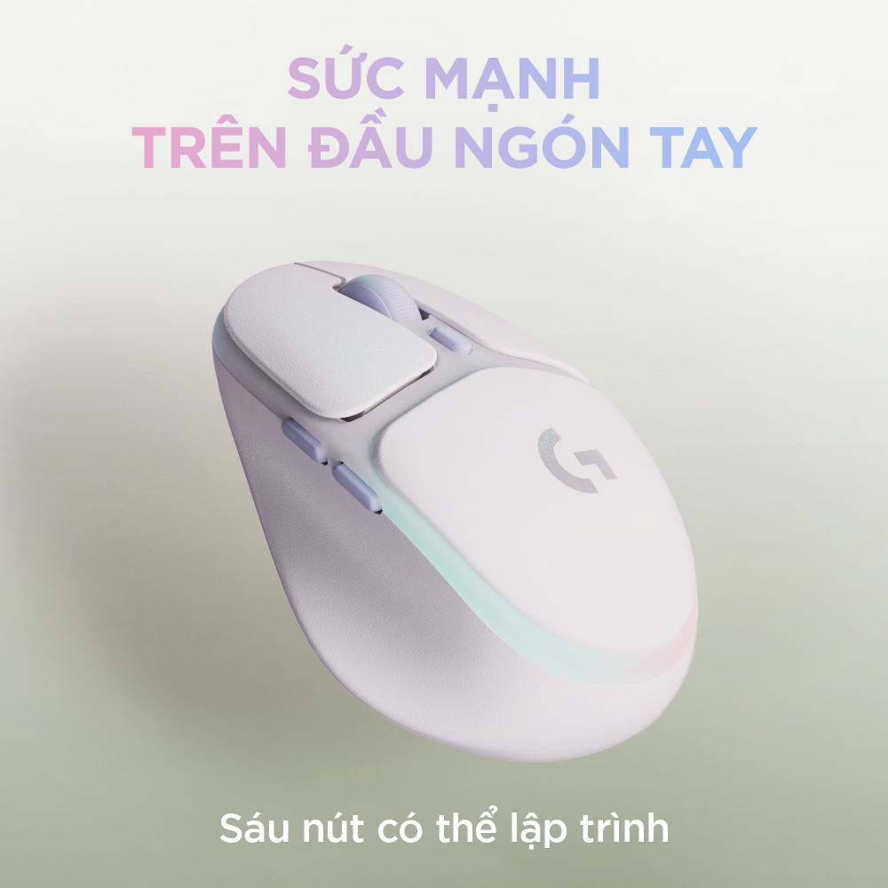 Chuột không dây chơi game Logitech G705 Bluetooth &amp; LIGHTSPEED, RGB , gọn nhẹ 85g, 6 nút lập trình - Hàng chính hãng